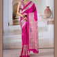 Classic Printed Crape Satin Ajrakh Saree - MYLUXURY LANE ENTERPRISE