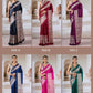 Classic Printed Crape Satin Ajrakh Saree - MYLUXURY LANE ENTERPRISE