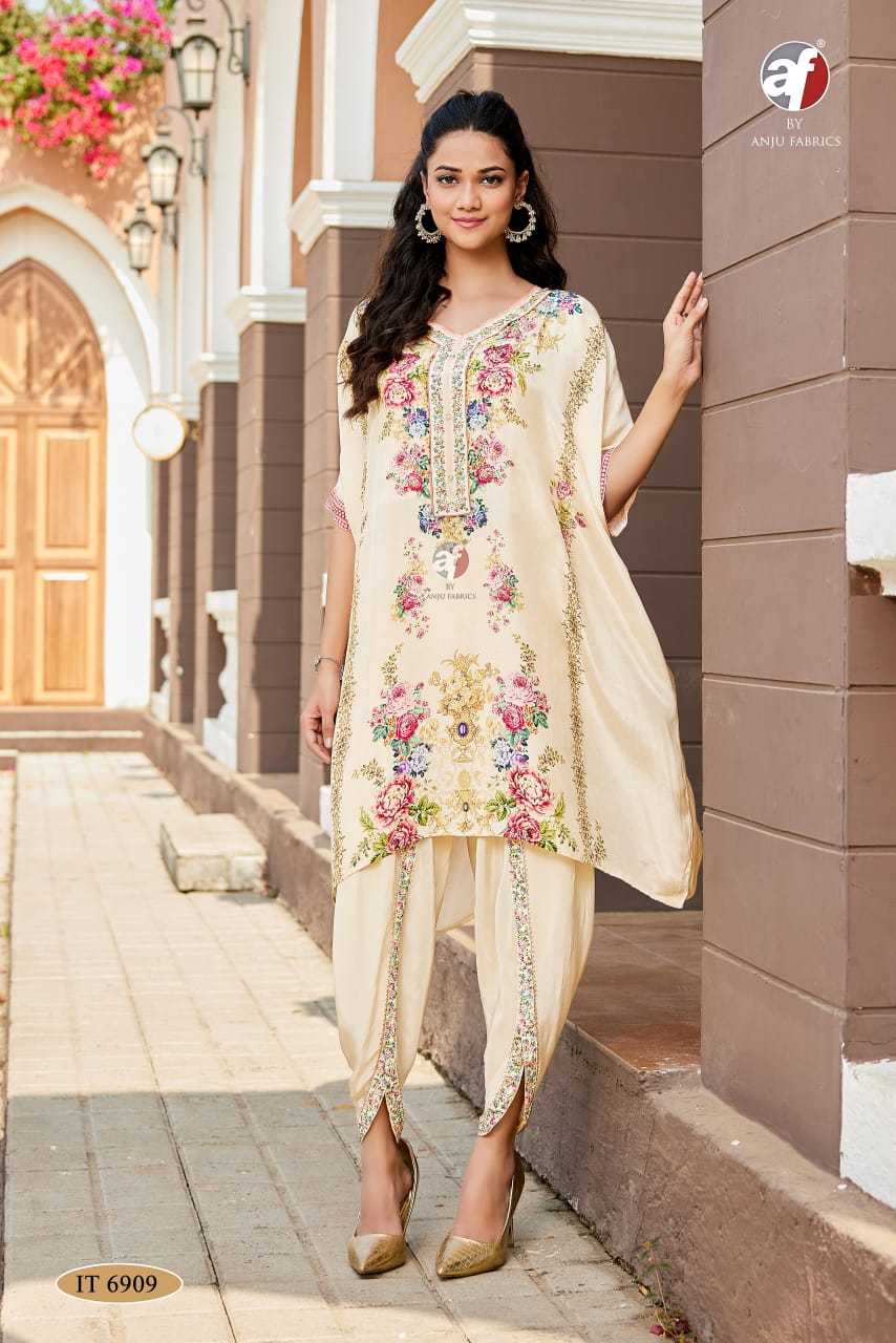 Crepe  Ladies Embroidery Dhoti Salwar Handwork Suit