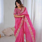 Crepe Silk Cutwork Saree - MYLUXURY LANE ENTERPRISE