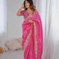 Crepe Silk Cutwork Saree - MYLUXURY LANE ENTERPRISE