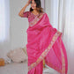 Crepe Silk Cutwork Saree - MYLUXURY LANE ENTERPRISE
