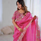 Crepe Silk Cutwork Saree - MYLUXURY LANE ENTERPRISE