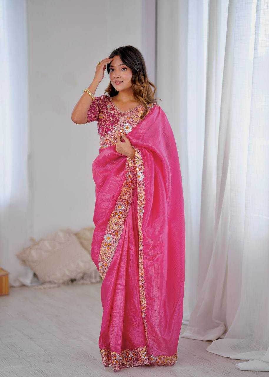 Crepe Silk Cutwork Saree - MYLUXURY LANE ENTERPRISE