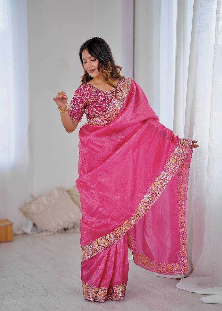 Crepe Silk Cutwork Saree - MYLUXURY LANE ENTERPRISE