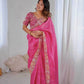 Crepe Silk Cutwork Saree - MYLUXURY LANE ENTERPRISE