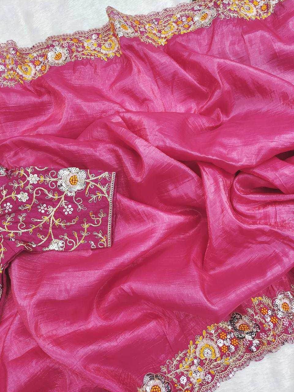 Crepe Silk Cutwork Saree - MYLUXURY LANE ENTERPRISE