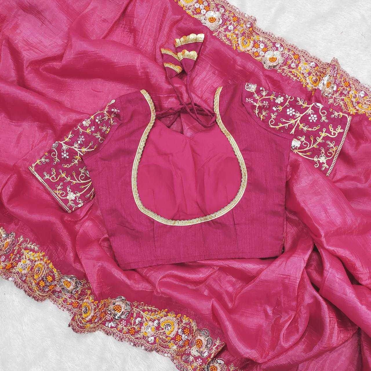 Crepe Silk Cutwork Saree - MYLUXURY LANE ENTERPRISE