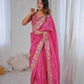 Crepe Silk Cutwork Saree - MYLUXURY LANE ENTERPRISE