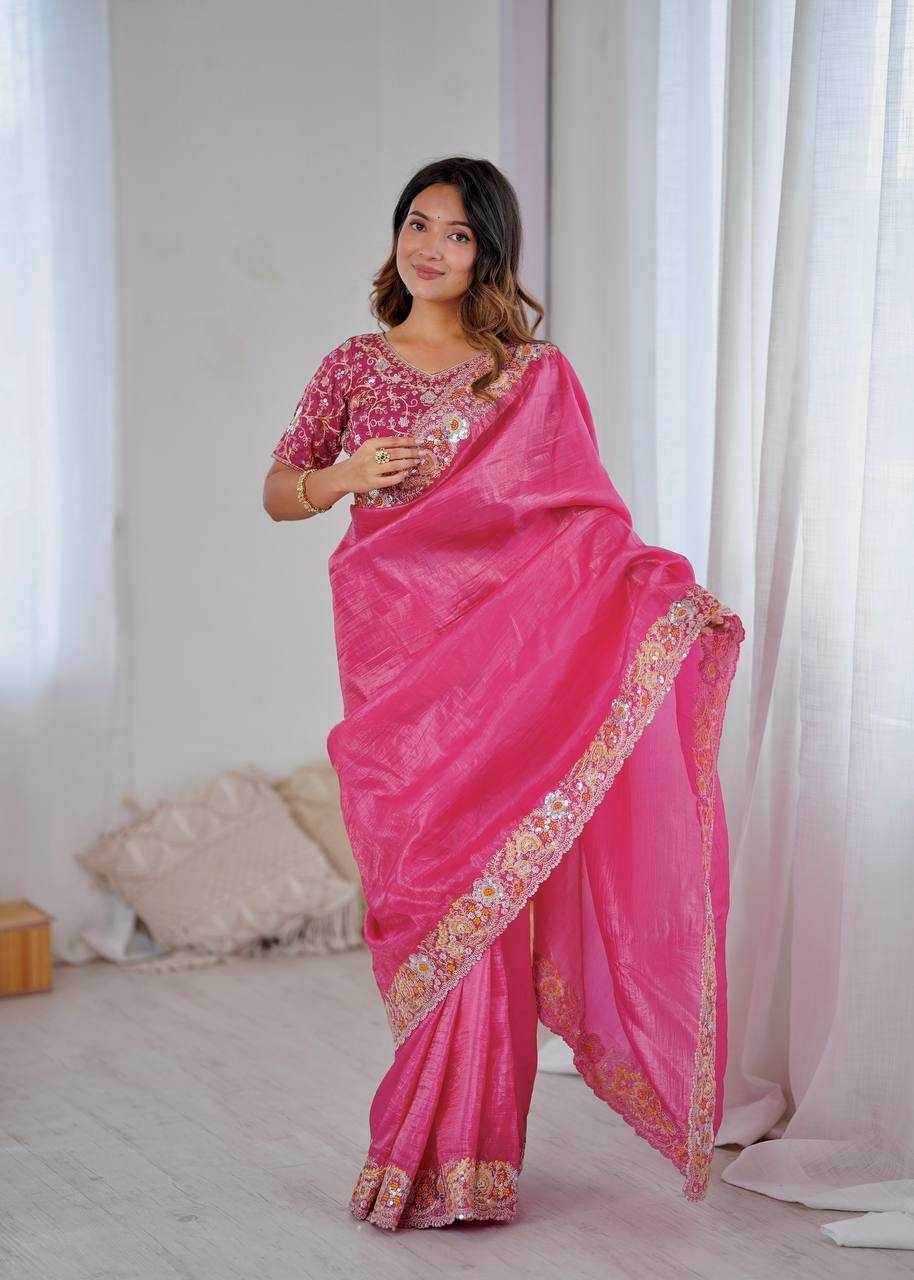 Crepe Silk Cutwork Saree - MYLUXURY LANE ENTERPRISE