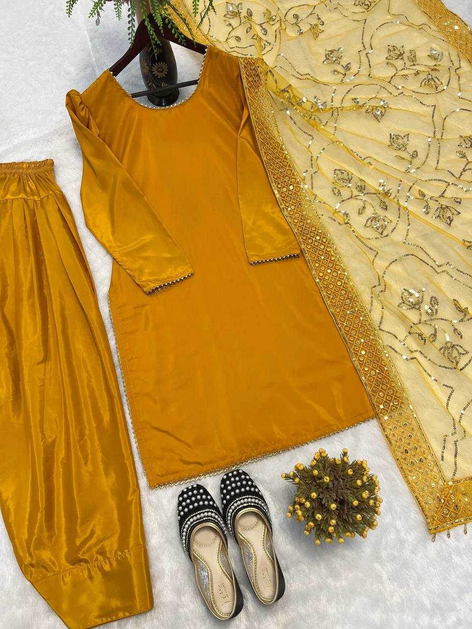 Crepe Silk Ladies Party wear Designer Suit - MYLUXURY LANE ENTERPRISE