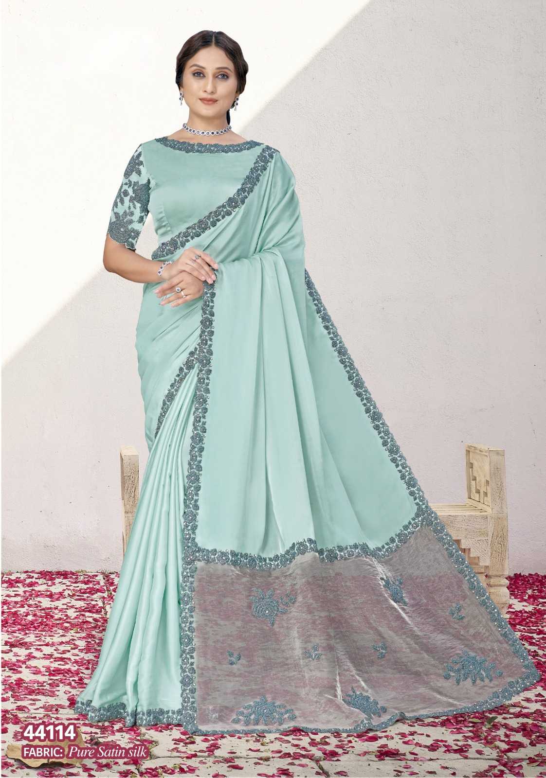 Crepe Silk  Embroidered Sarees