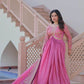 Crush Silk Embroidery Long Gowns - MYLUXURY LANE ENTERPRISE