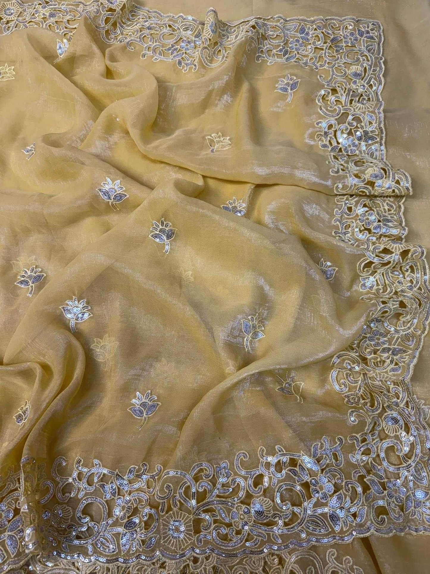 Ready To Wear Sarees Soft Silk Embroidered Saree - MYLUXURY LANE ENTERPRISE