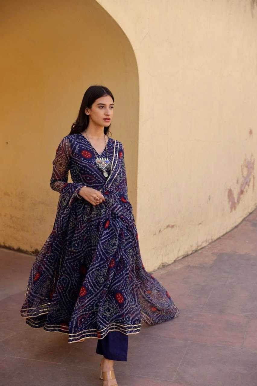 Delta Silk Gowns Western Wears Festive Collections With Dupatta - MYLUXURY LANE ENTERPRISE