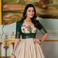 Dola Silk Anarkali Floor-Length Gown With Koti Set - MYLUXURY LANE ENTERPRISE