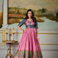 Dola Silk Anarkali Floor-Length Gown With Koti Set - MYLUXURY LANE ENTERPRISE