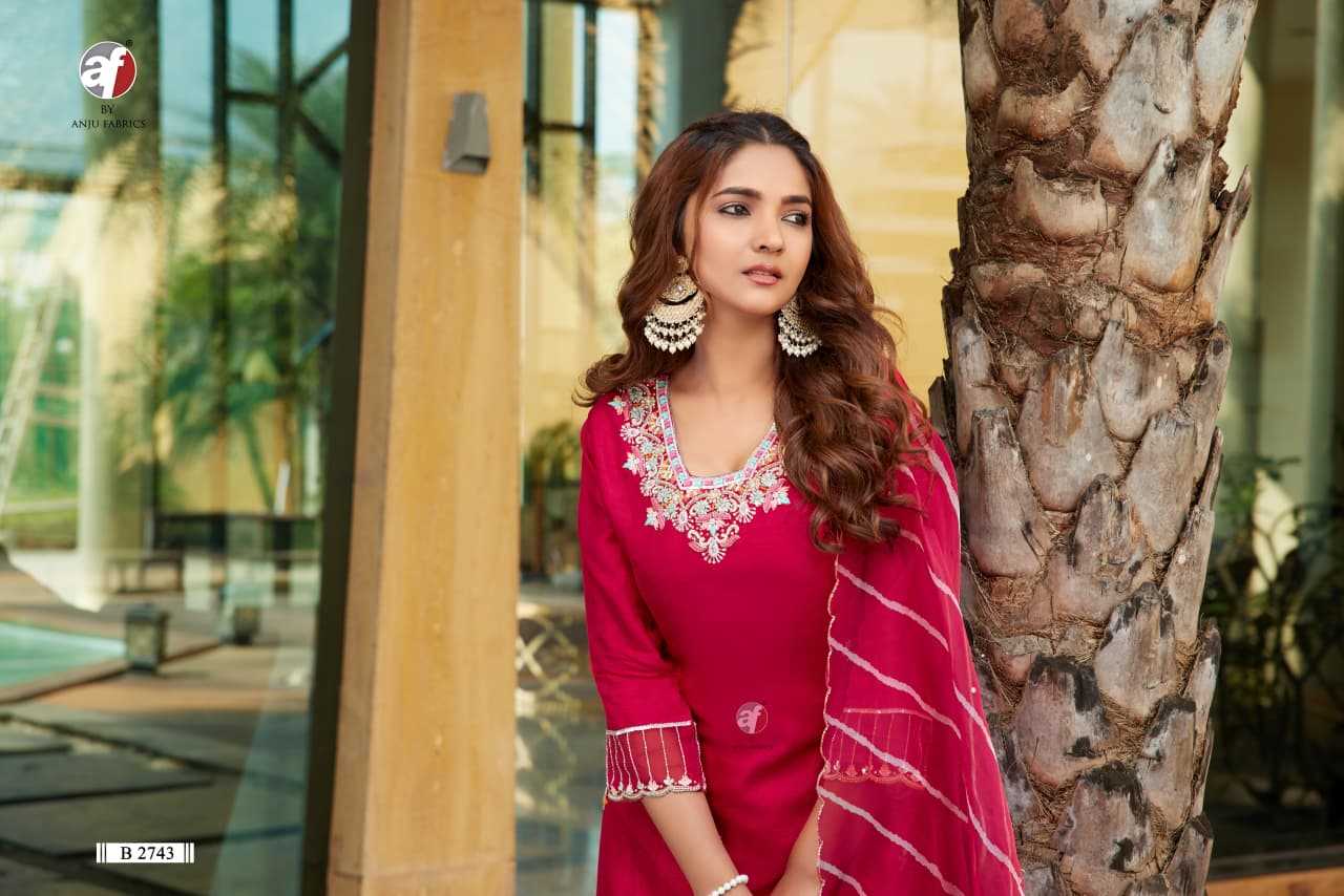 Dola Silk  Embroidery Handwork Suit