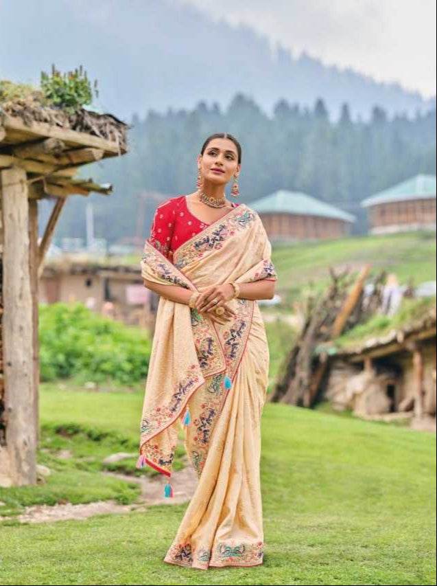 Dola Silk Heavy Embroidery With Khatli Work Saree - MYLUXURY LANE ENTERPRISE