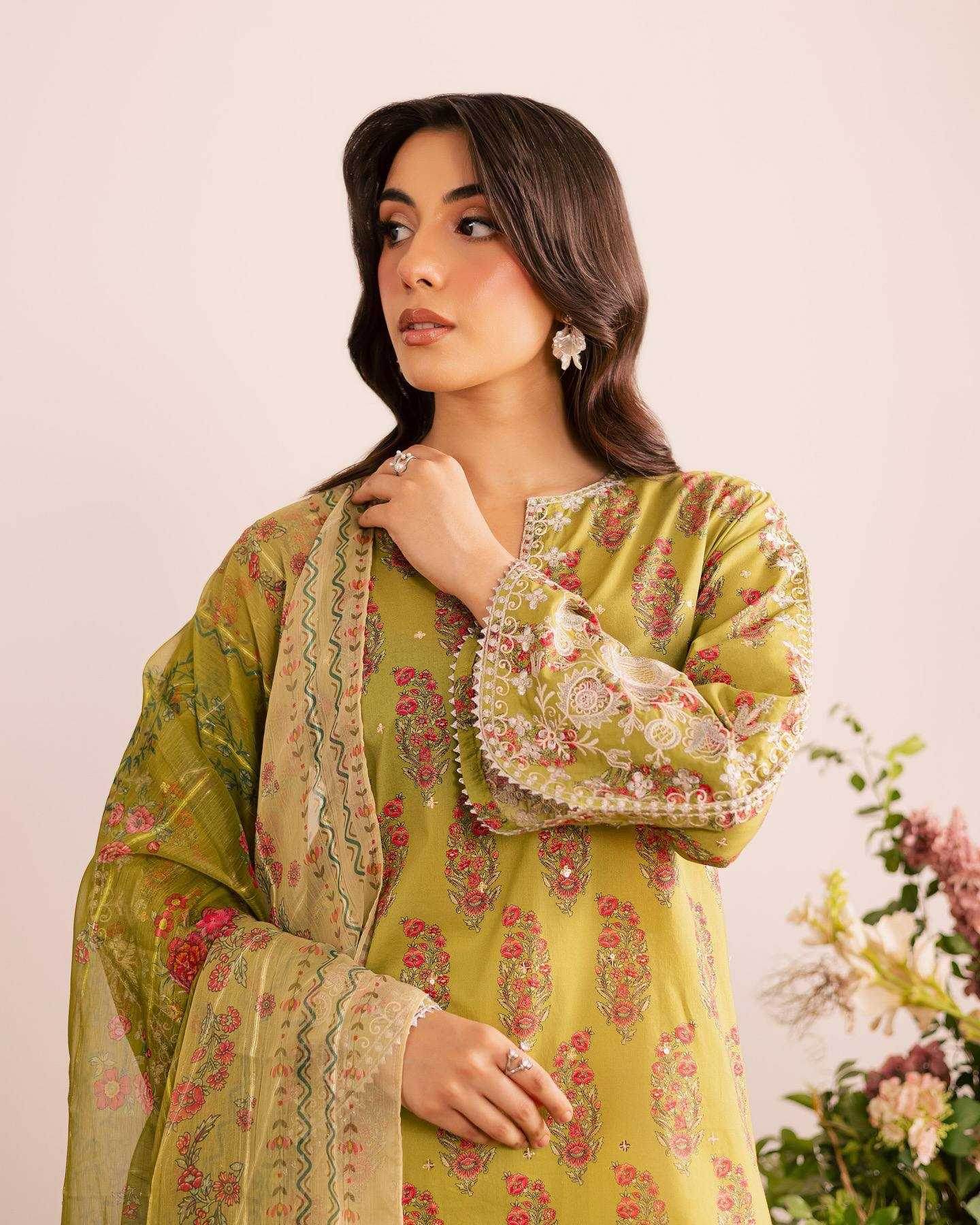 Kashmiri Printed Embroidery Suit - MYLUXURY LANE ENTERPRISE