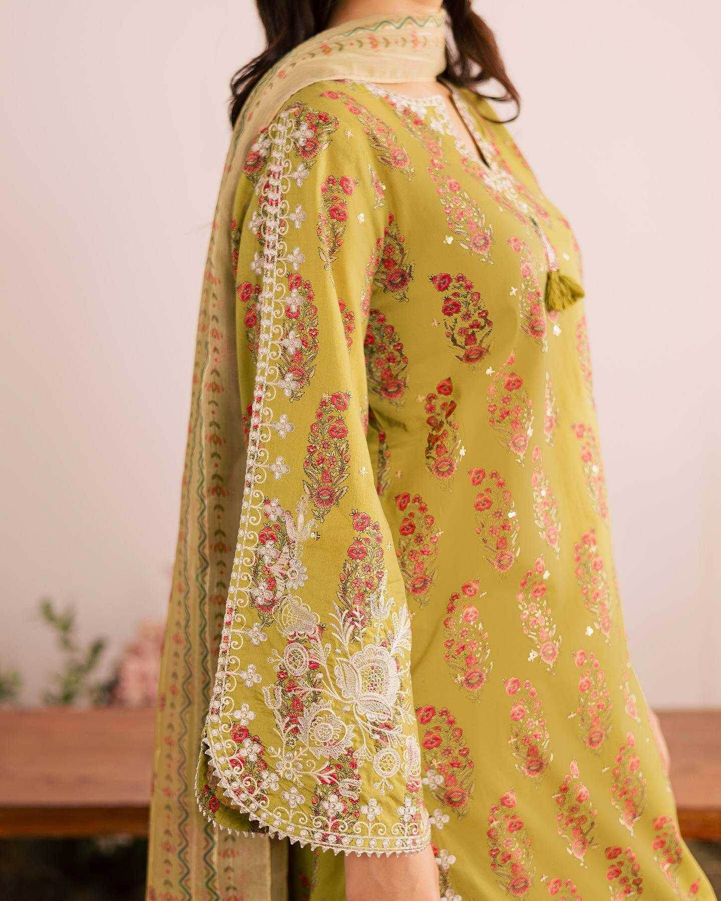 Kashmiri Printed Embroidery Suit - MYLUXURY LANE ENTERPRISE