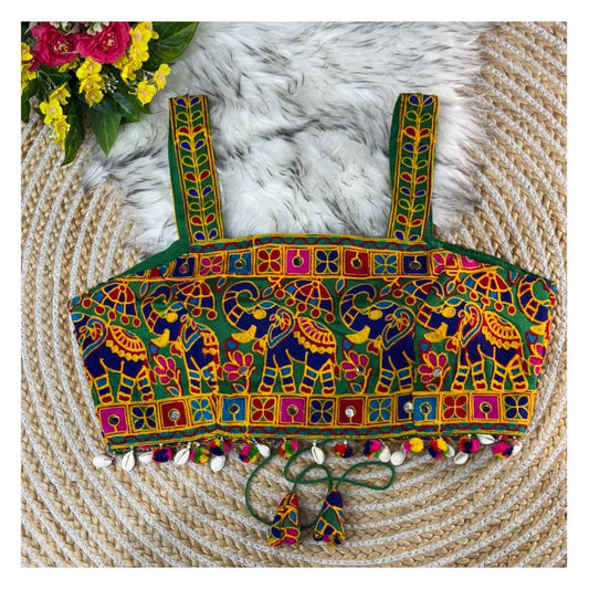 SLEEVELESS EMBROIDERED KUTCH WORK BLOUSE