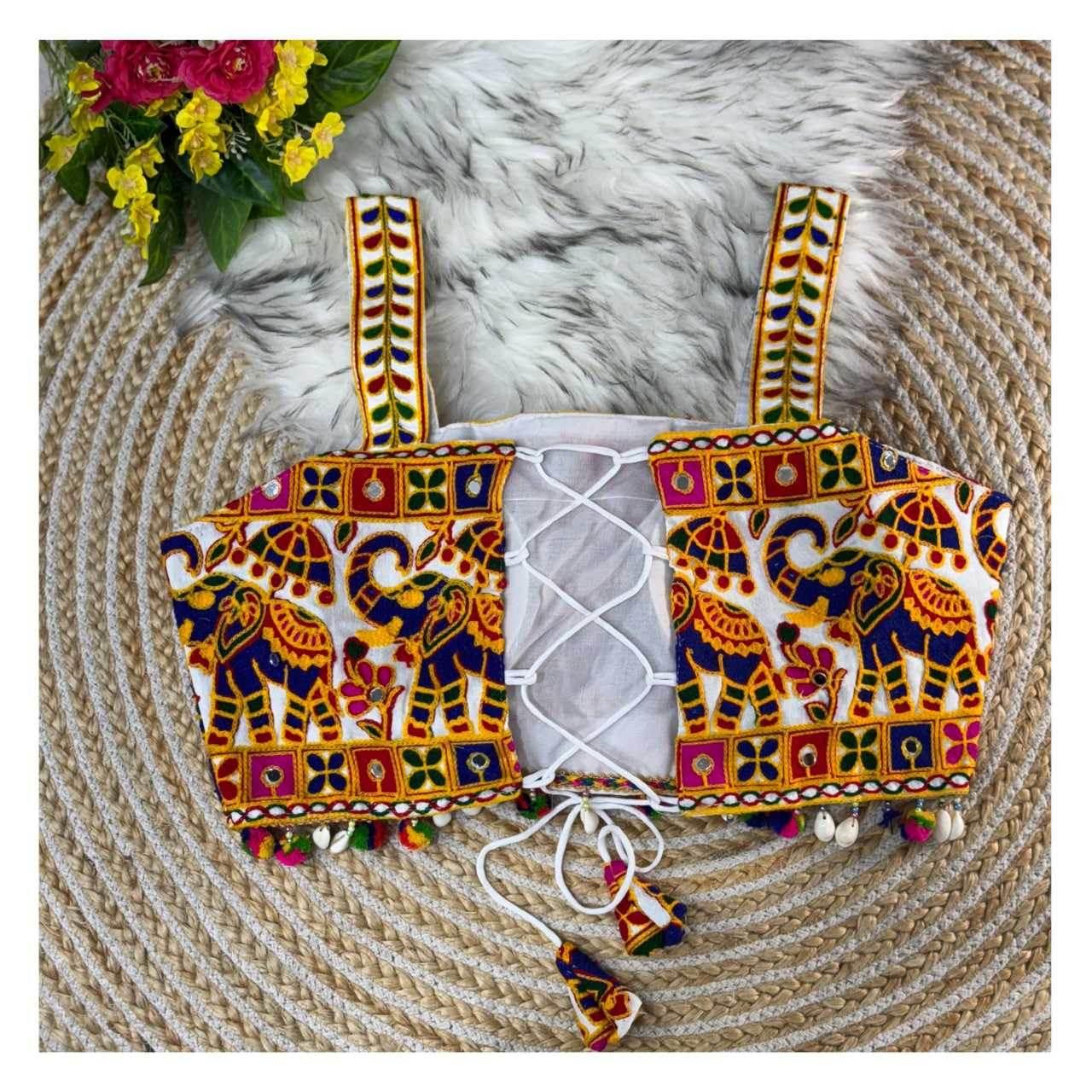 SLEEVELESS EMBROIDERED KUTCH WORK BLOUSE - MYLUXURY LANE ENTERPRISE