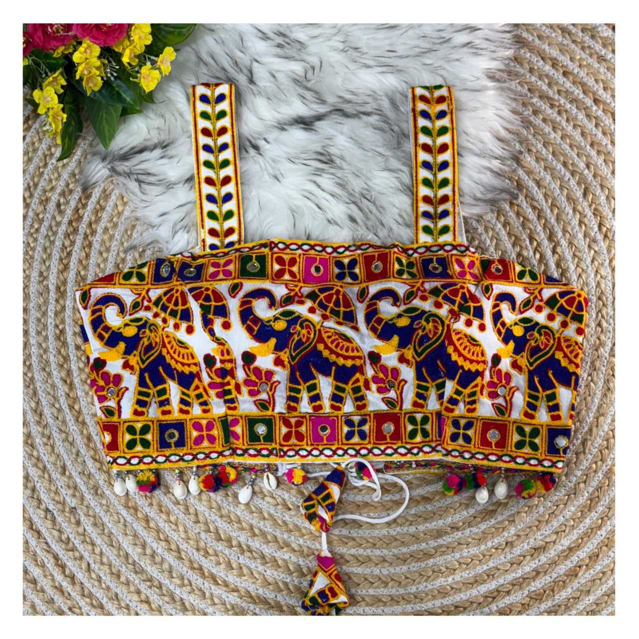 SLEEVELESS EMBROIDERED KUTCH WORK BLOUSE