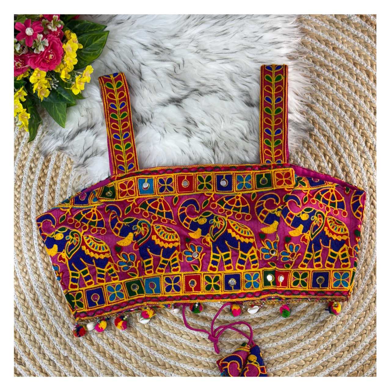 SLEEVELESS EMBROIDERED KUTCH WORK BLOUSE