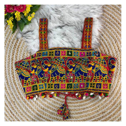 SLEEVELESS EMBROIDERED KUTCH WORK BLOUSE - MYLUXURY LANE ENTERPRISE