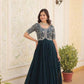 Faux Embroidery Long Gowns - MYLUXURY LANE ENTERPRISE