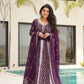 Faux Blooming Gown With Dupatta Sequin Gowns - MYLUXURY LANE ENTERPRISE