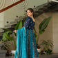 Faux Blooming Gown With Dupatta Sequin Gowns - MYLUXURY LANE ENTERPRISE