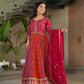 Faux Blooming Gown With Dupatta Sequin Gowns - MYLUXURY LANE ENTERPRISE