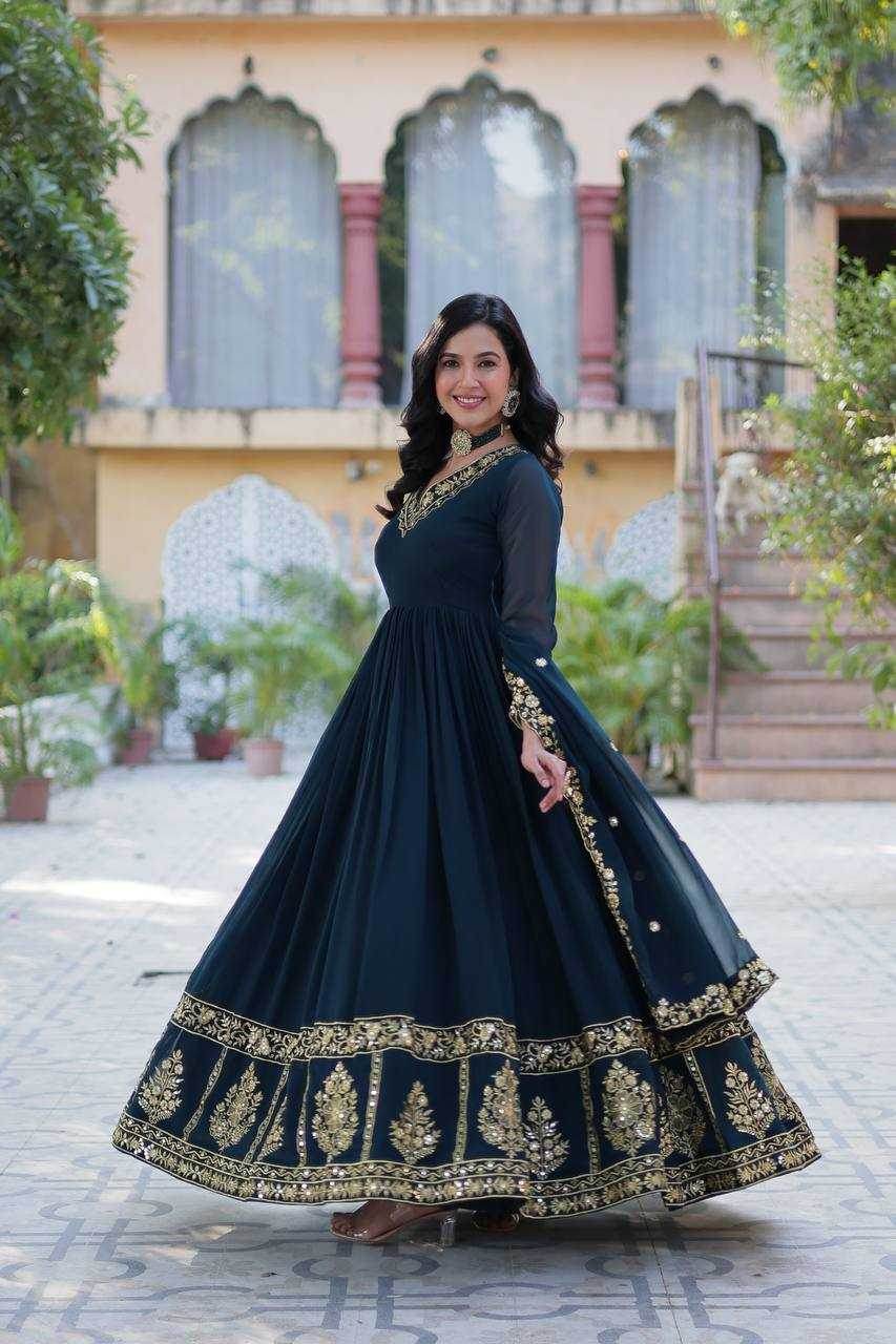 Faux Embroidery Gown - MYLUXURY LANE ENTERPRISE