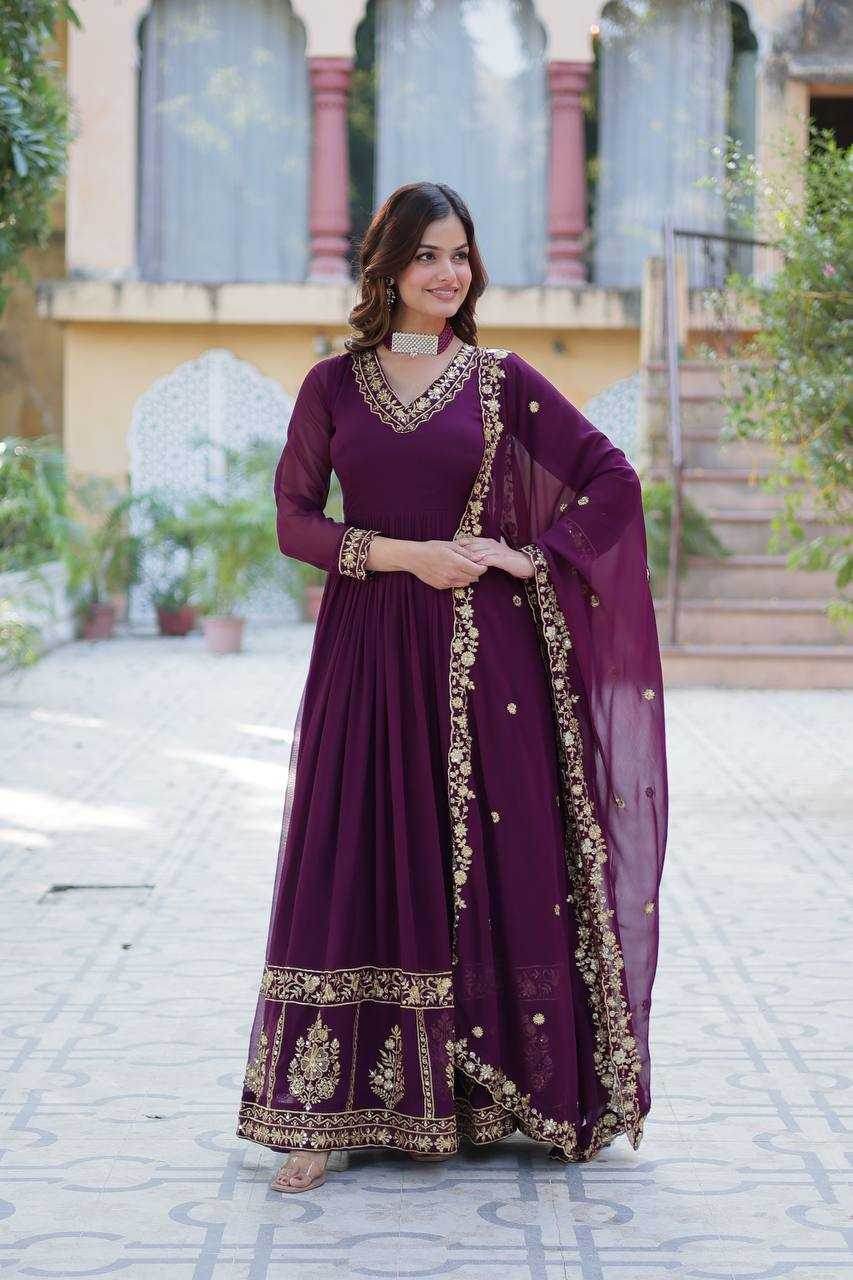 Faux Embroidery Gown - MYLUXURY LANE ENTERPRISE