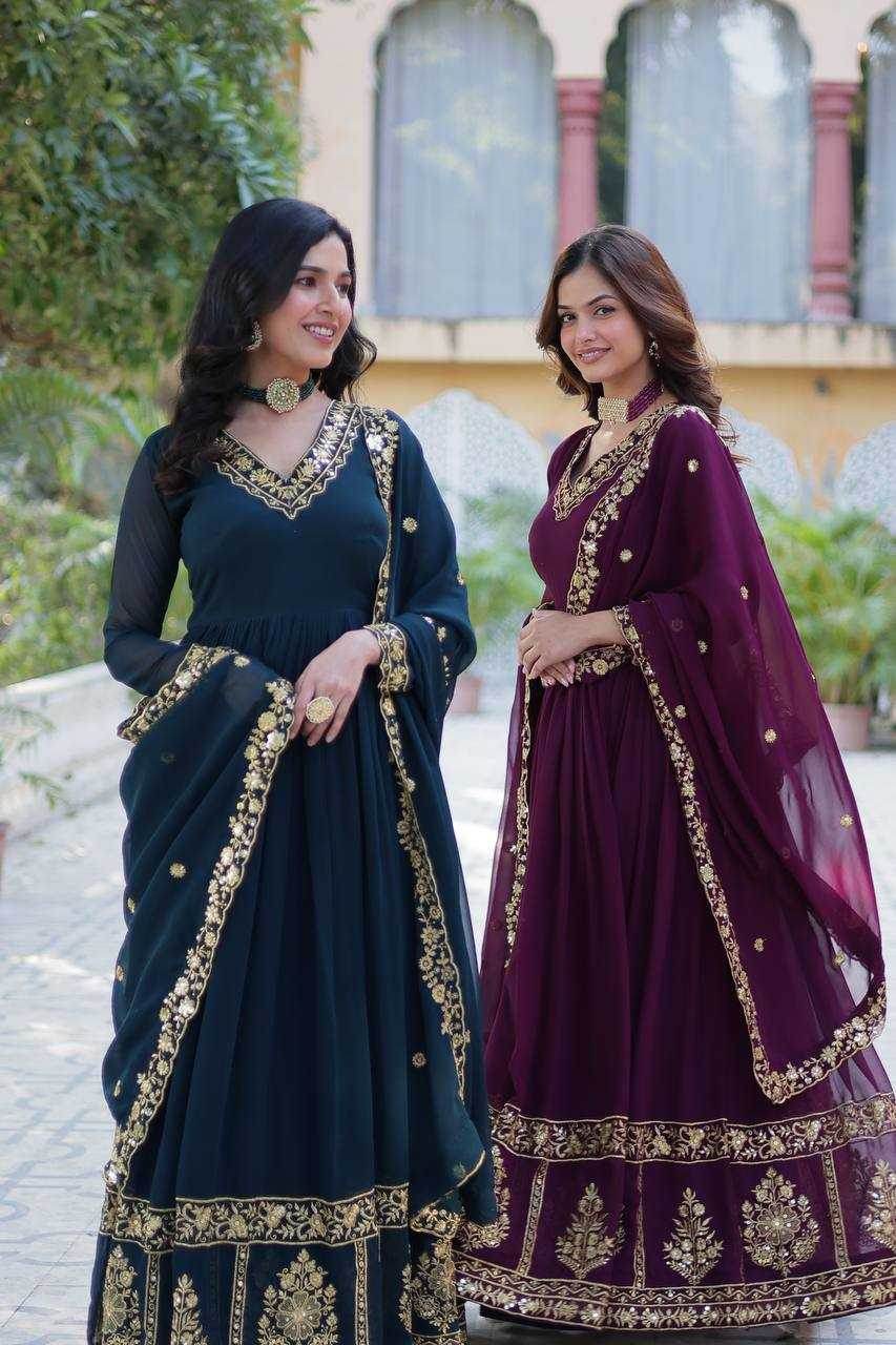 Faux Embroidery Gown - MYLUXURY LANE ENTERPRISE