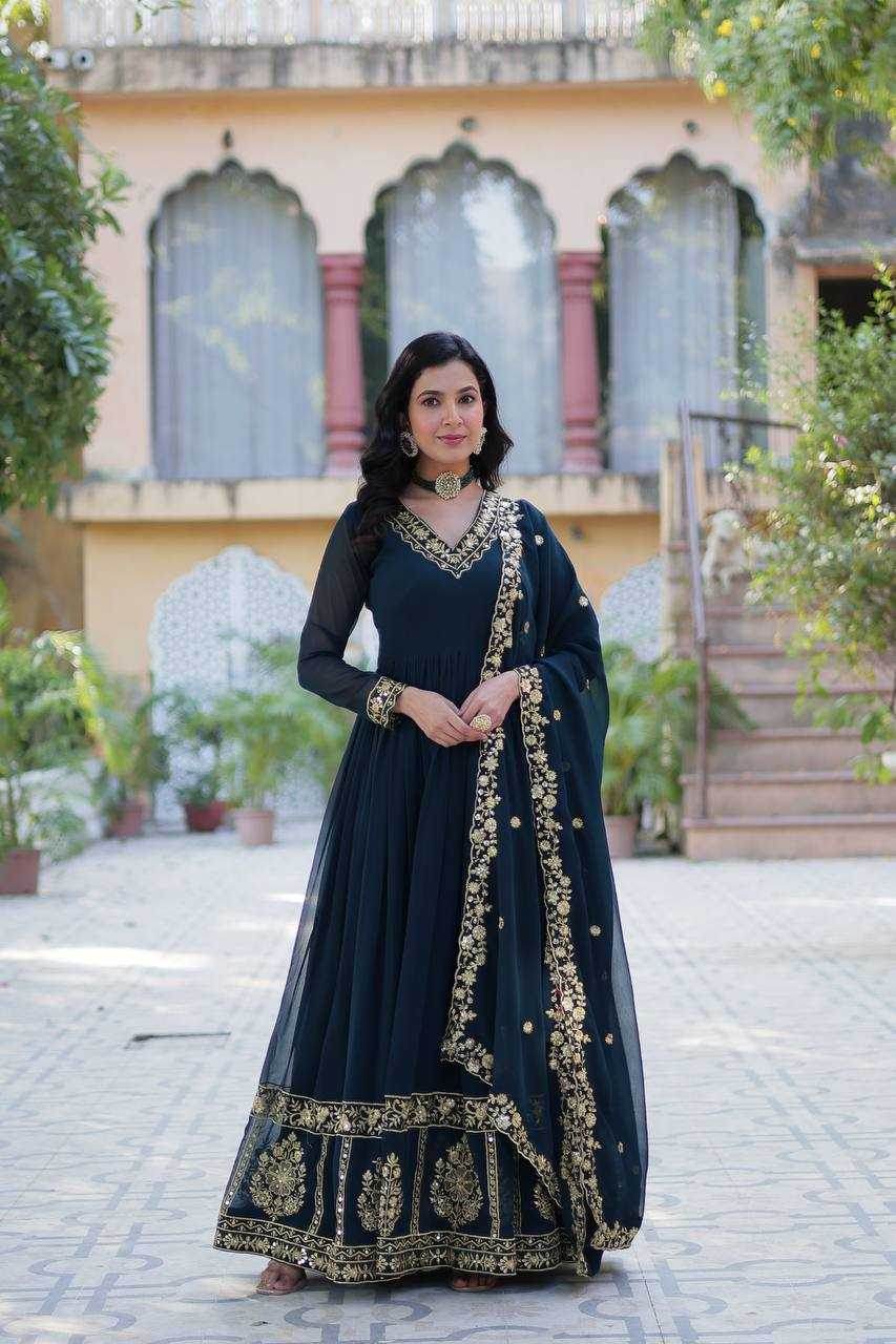 Faux Embroidery Gown - MYLUXURY LANE ENTERPRISE