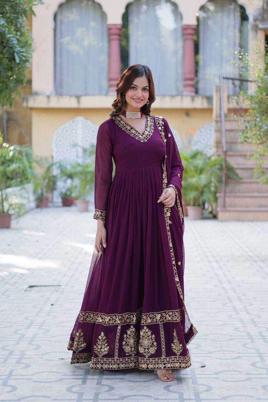 Faux Embroidery Gown - MYLUXURY LANE ENTERPRISE