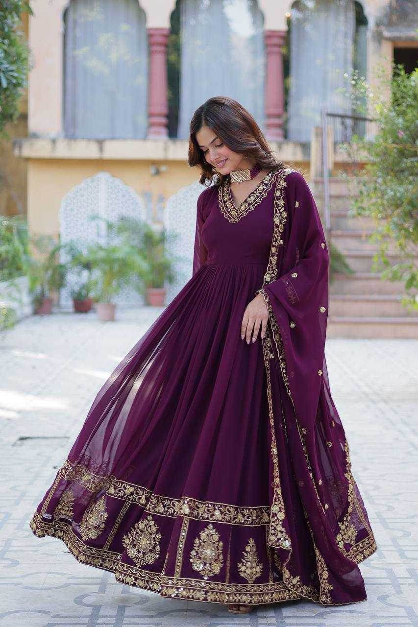 Faux Embroidery Gown - MYLUXURY LANE ENTERPRISE