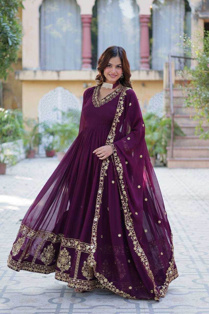 Faux Embroidery Gown - MYLUXURY LANE ENTERPRISE