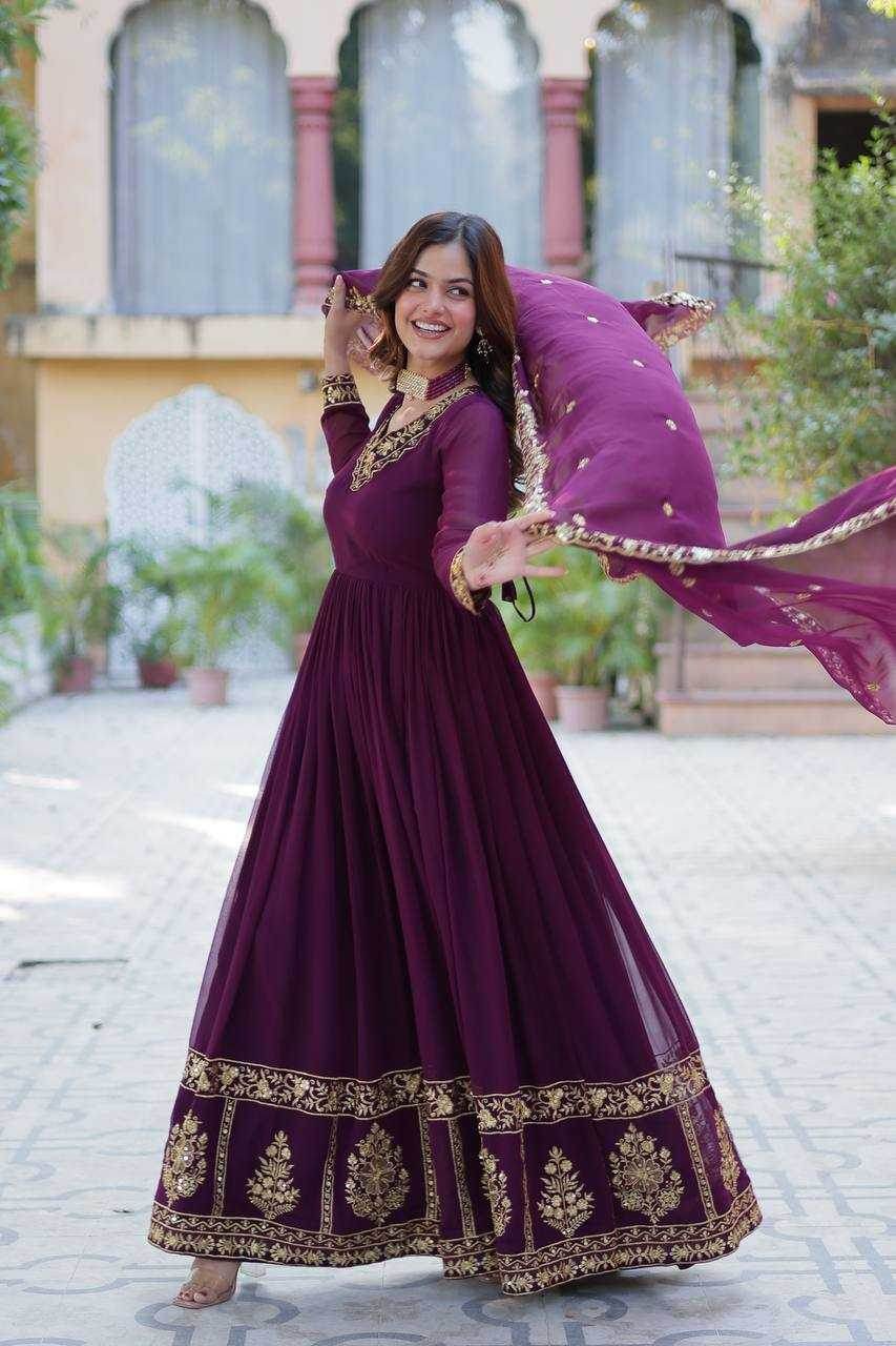 Faux Embroidery Gown - MYLUXURY LANE ENTERPRISE