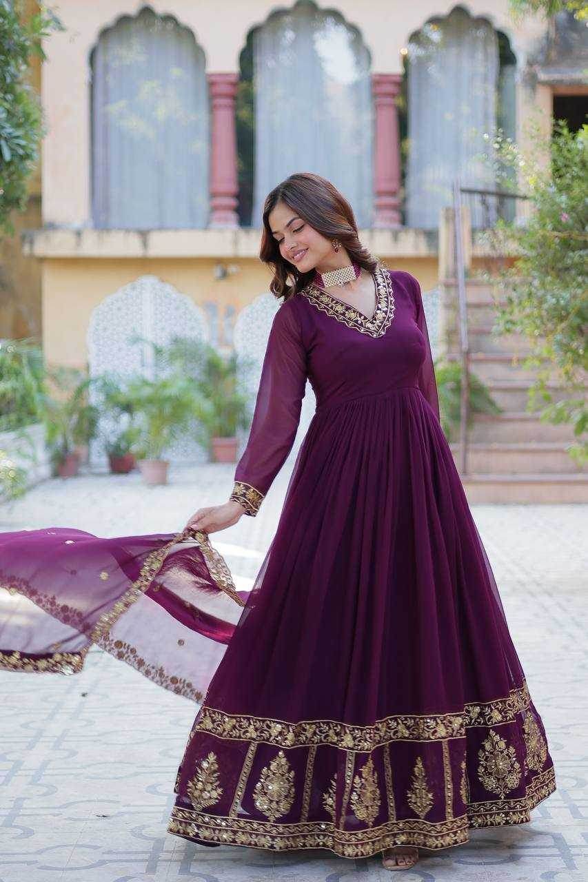 Faux Embroidery Gown - MYLUXURY LANE ENTERPRISE