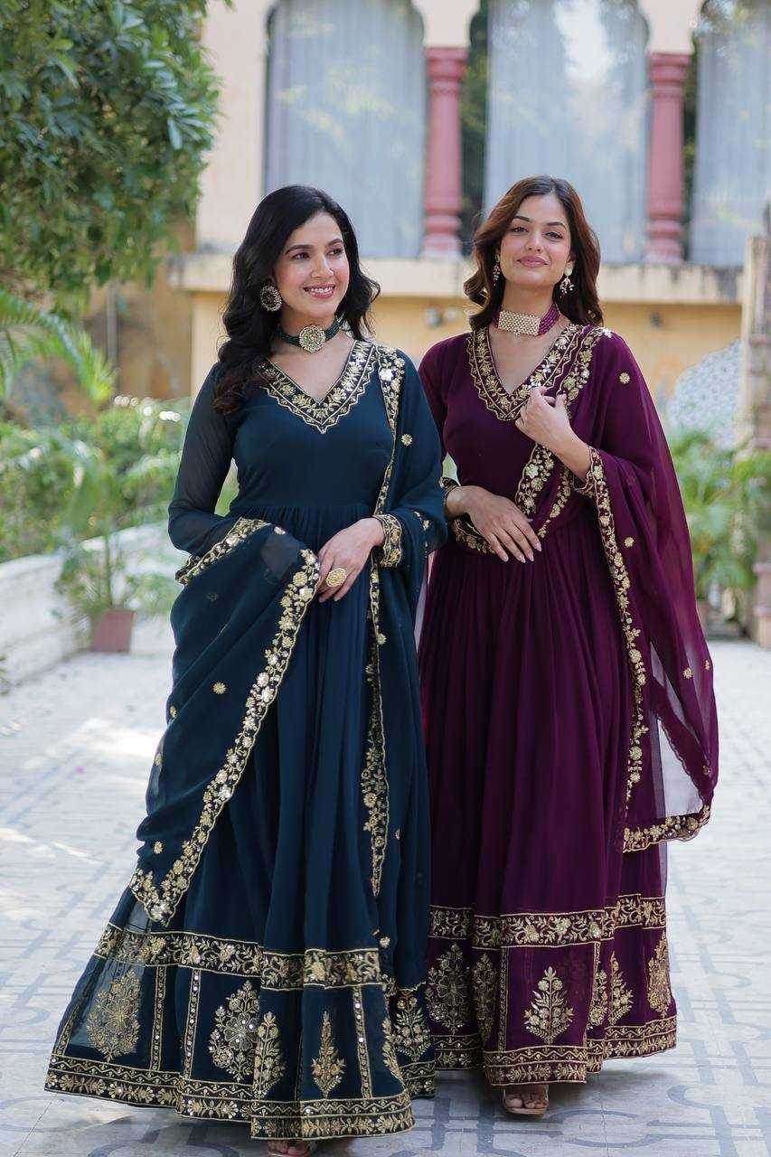 Faux Embroidery Gown - MYLUXURY LANE ENTERPRISE