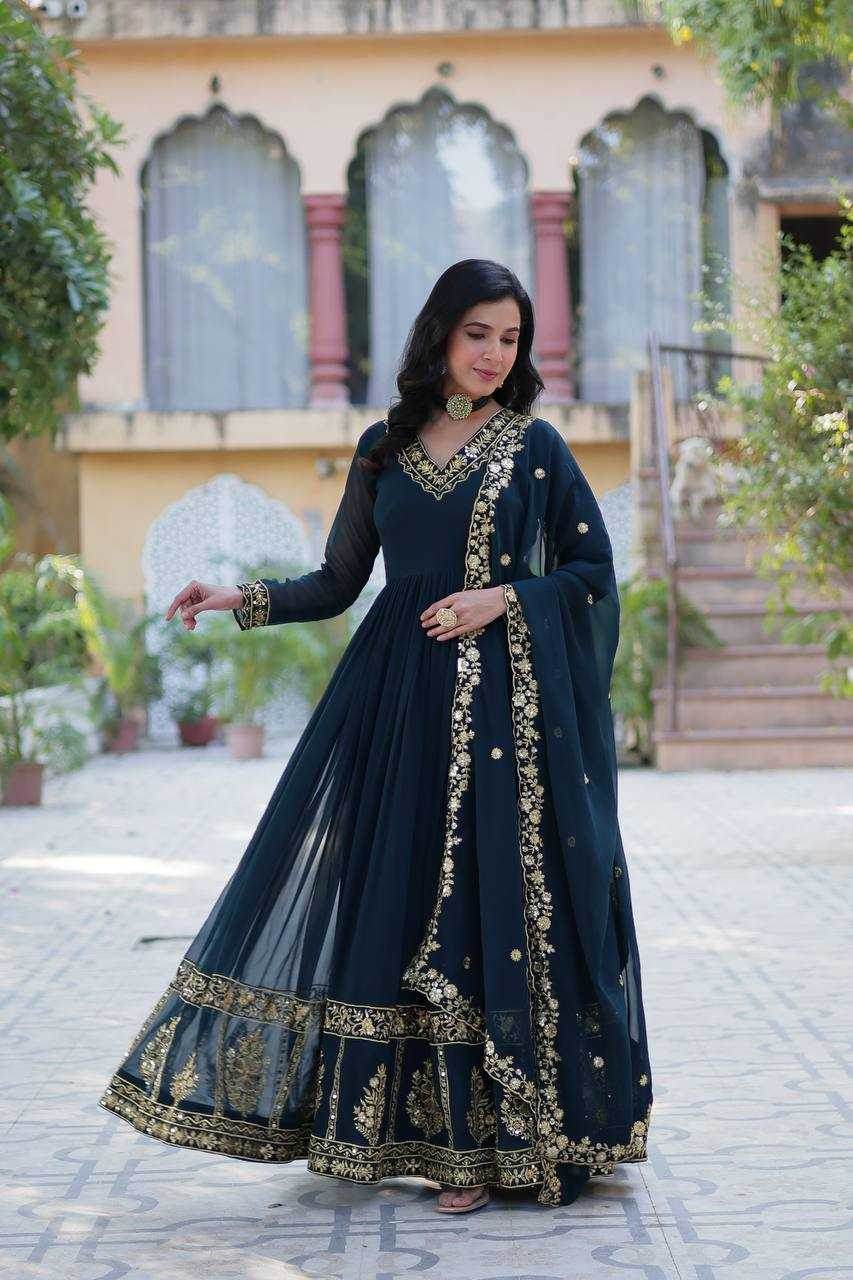 Faux Embroidery Gown - MYLUXURY LANE ENTERPRISE