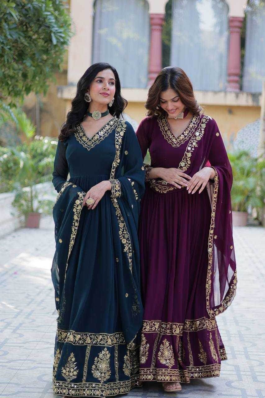 Faux Embroidery Gown - MYLUXURY LANE ENTERPRISE