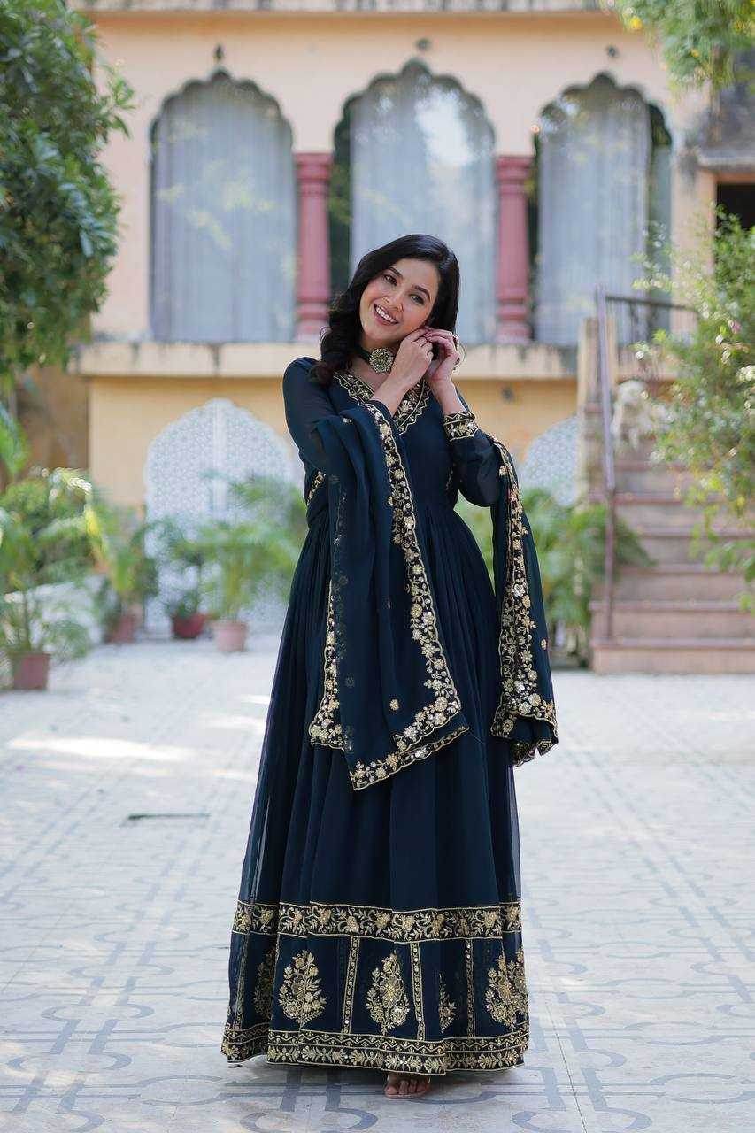 Faux Embroidery Gown - MYLUXURY LANE ENTERPRISE