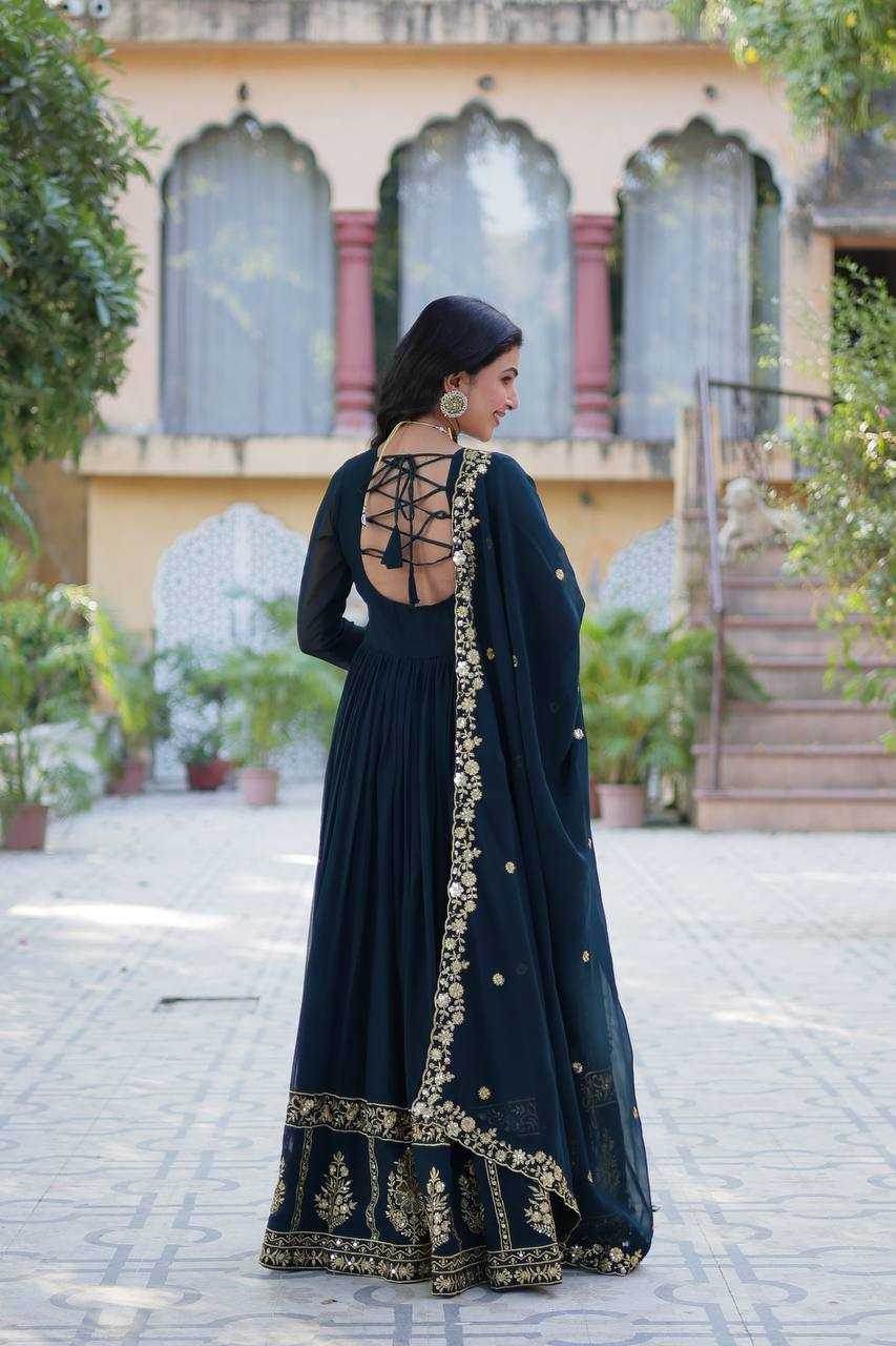Faux Embroidery Gown - MYLUXURY LANE ENTERPRISE