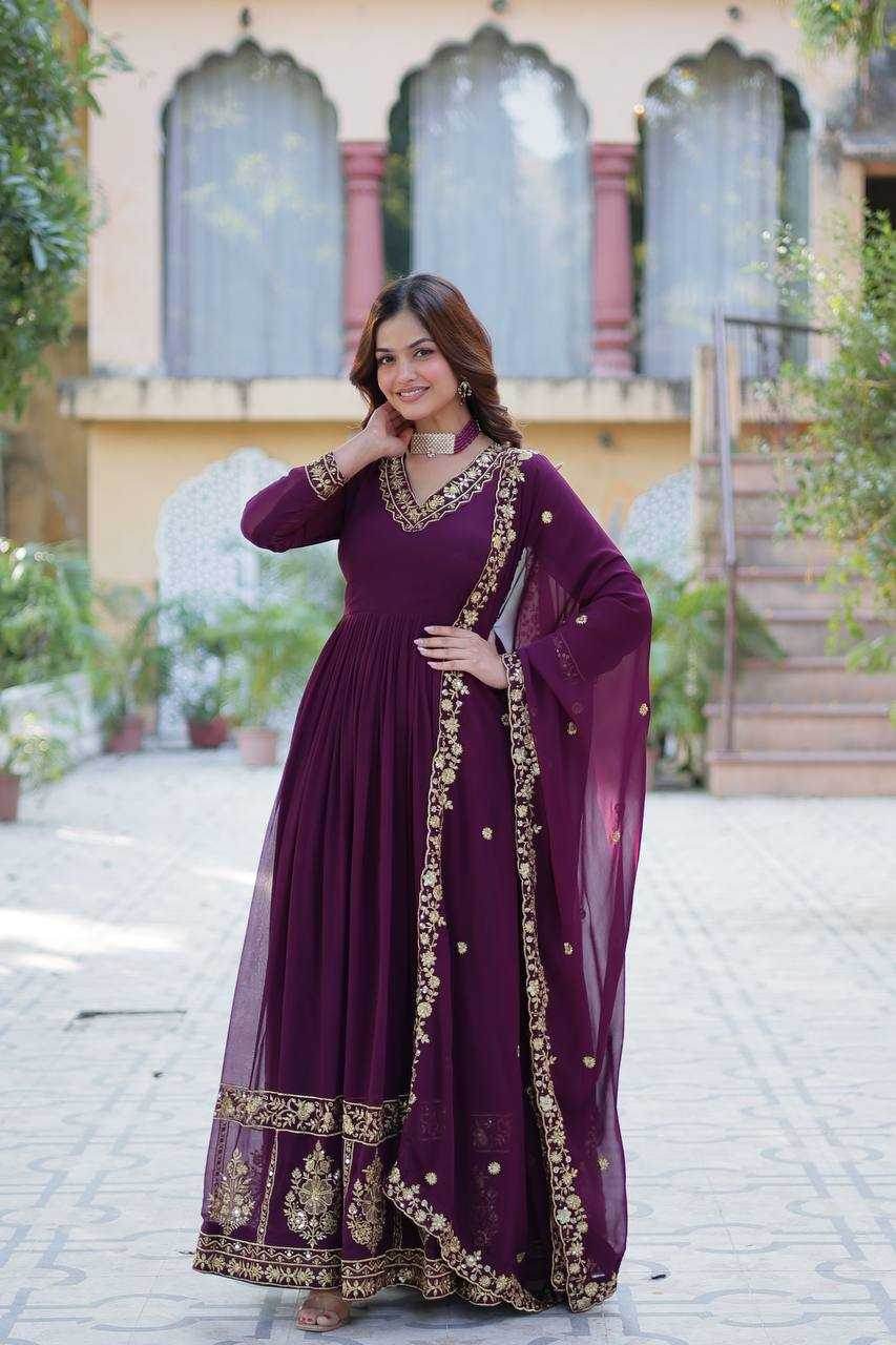 Faux Embroidery Gown - MYLUXURY LANE ENTERPRISE
