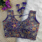 Faux Georgette Readymade V-Neck Sequence Embroidery Sleeveless Blouse - MYLUXURY LANE ENTERPRISE